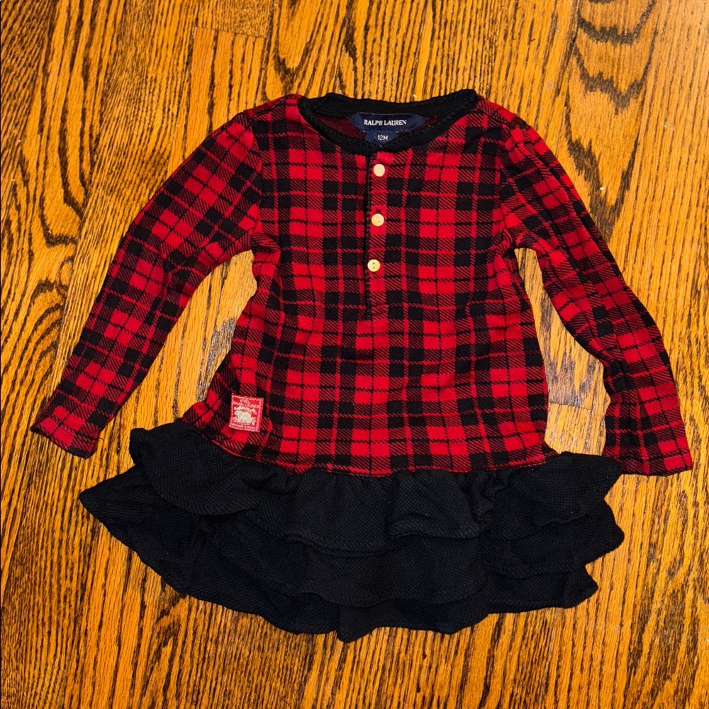 Ralph Lauren Red and Black Checkered Dress